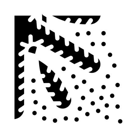 microfiber structure glyph icon vector illustration flatのイラスト素材