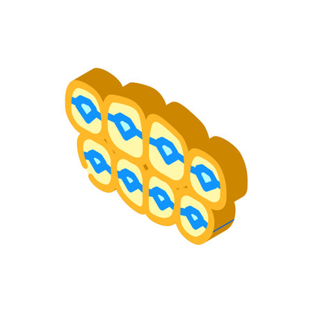 onlays on teeth isometric icon vector illustrationのイラスト素材