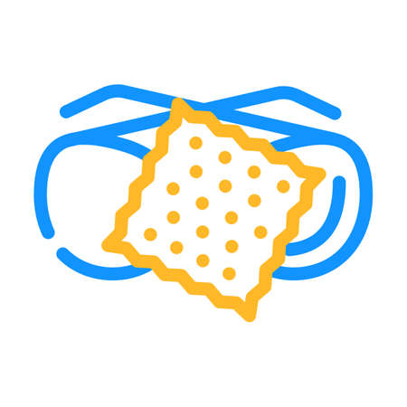 cleaning glasses wipe color icon vector illustrationのイラスト素材