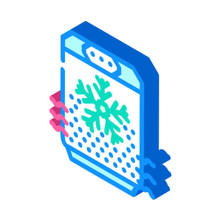 air cooling filter isometric icon vector illustrationのイラスト素材