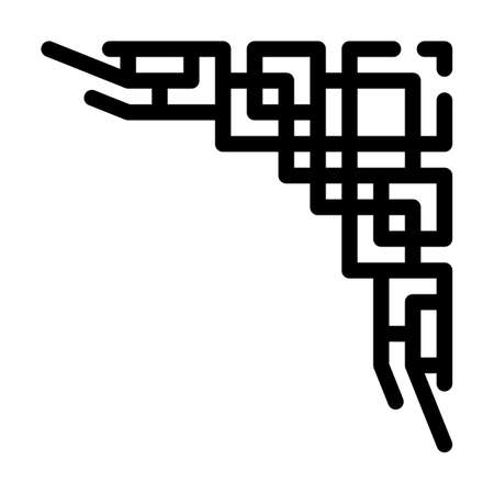 decoration corner line icon vector illustration flatのイラスト素材