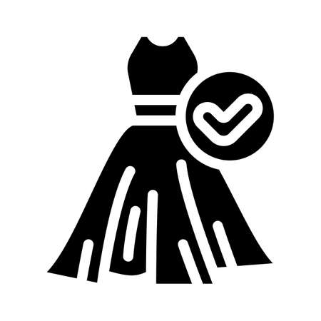 dress code for night club glyph icon vector illustrationのイラスト素材