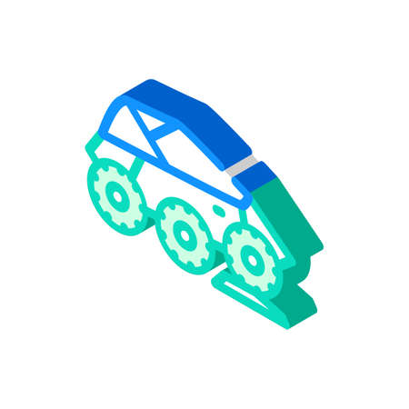 off-road car isometric icon vector illustration colorのイラスト素材
