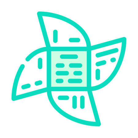 irregular booklet color icon vector illustration lineのイラスト素材