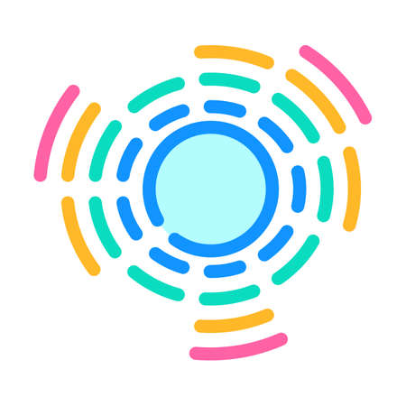 circular equalizer color icon vector illustration lineのイラスト素材