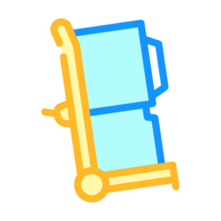 delivery and installation of equipment color icon vector illustrationのイラスト素材