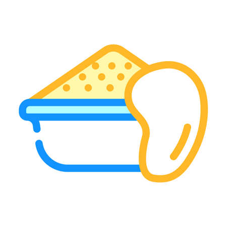 dried mango powder color icon vector illustrationのイラスト素材