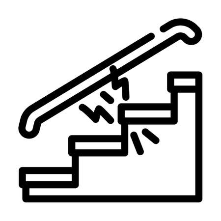 repair of steps hallways line icon vector illustrationのイラスト素材
