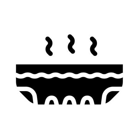 foot bath glyph icon vector illustration signのイラスト素材