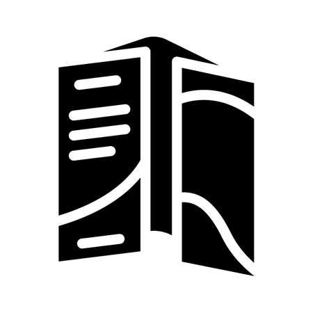paper booklet glyph icon vector illustration signのイラスト素材