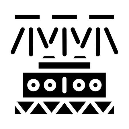 dj console glyph icon vector illustration signのイラスト素材