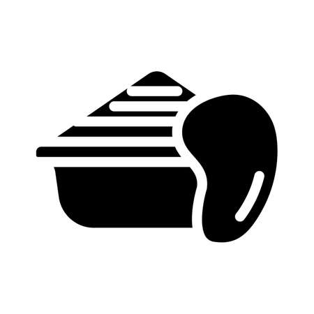 dried mango powder glyph icon vector illustrationのイラスト素材