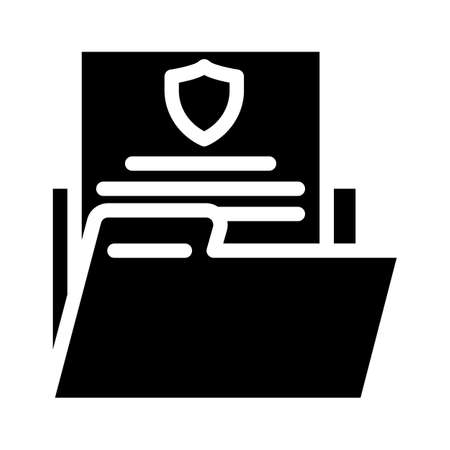 data protection glyph icon vector illustration signのイラスト素材