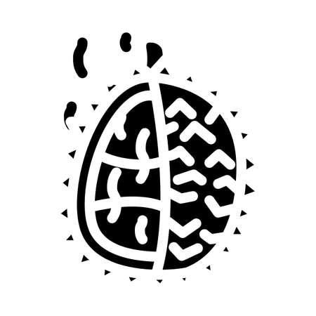 durian smell glyph icon vector illustration signのイラスト素材