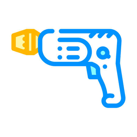drill tool color icon vector. drill tool sign. isolated symbol illustrationのイラスト素材