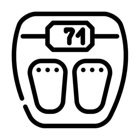 scales tool line icon vector. scales tool sign. isolated contour symbol black illustrationのイラスト素材