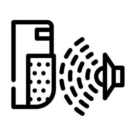 sound sensor line icon vector. sound sensor sign. isolated contour symbol black illustrationのイラスト素材