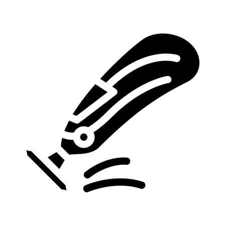 engraver multifunctional tool glyph icon vector. engraver multifunctional tool sign. isolated contour symbol black illustrationのイラスト素材