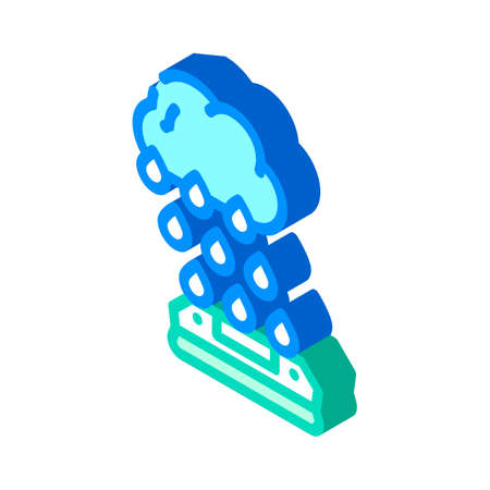 rain sensor isometric icon vector. rain sensor sign. isolated symbol illustrationのイラスト素材