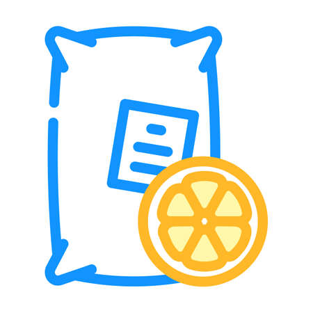 lemon acid color icon vector. lemon acid sign. isolated symbol illustrationのイラスト素材