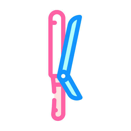 curling iron color icon vector. curling iron sign. isolated symbol illustrationのイラスト素材