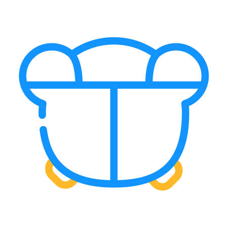 child lunchbox color icon vector. child lunchbox sign. isolated symbol illustrationのイラスト素材