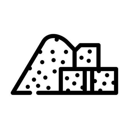 sugar food additives line icon vector. sugar food additives sign. isolated contour symbol black illustrationのイラスト素材