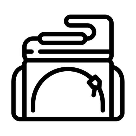 sports lunchbox bag line icon vector. sports lunchbox bag sign. isolated contour symbol black illustrationのイラスト素材