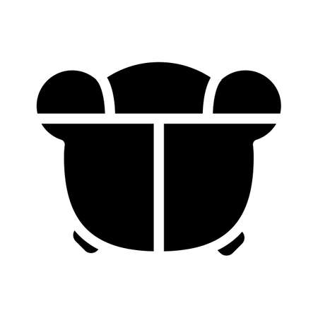 child lunchbox glyph icon vector. child lunchbox sign. isolated contour symbol black illustrationのイラスト素材