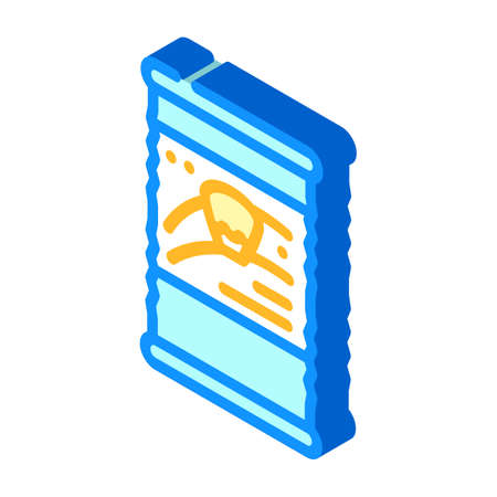 corn canned food isometric icon vector. corn canned food sign. isolated symbol illustrationのイラスト素材