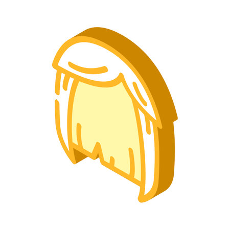wig hair isometric icon vector. wig hair sign. isolated symbol illustrationのイラスト素材