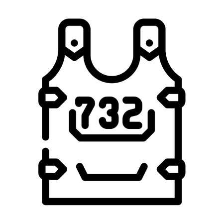 body armor protest meeting line icon vector. body armor protest meeting sign. isolated contour symbol black illustrationのイラスト素材