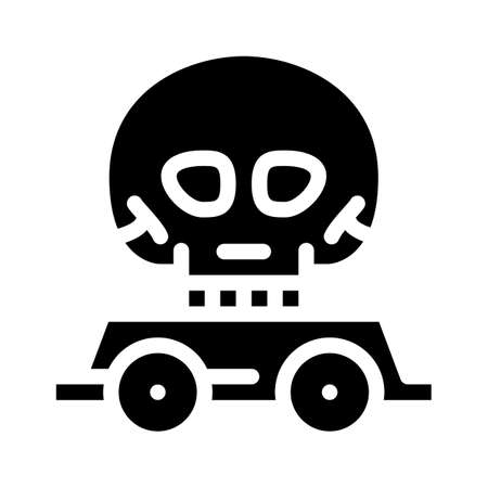 day of dead event glyph icon vector. day of dead event sign. isolated contour symbol black illustrationのイラスト素材