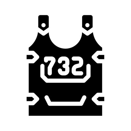 body armor protest meeting glyph icon vector. body armor protest meeting sign. isolated contour symbol black illustrationのイラスト素材