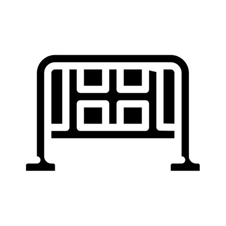 barrier protest meeting glyph icon vector. barrier protest meeting sign. isolated contour symbol black illustrationのイラスト素材