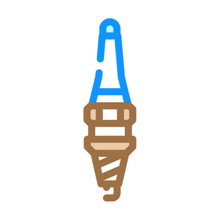 candle car color icon vector. candle car sign. isolated symbol illustrationのイラスト素材