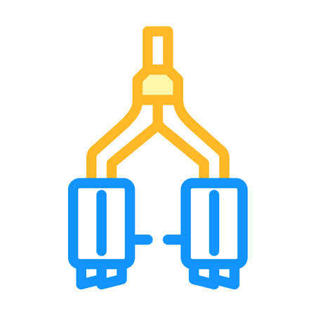 exhaust car color icon vector. exhaust car sign. isolated symbol illustrationのイラスト素材