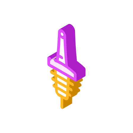 geyser, plug with valve bartender isometric icon vector. geyser, plug with valve bartender sign. isolated symbol illustrationのイラスト素材