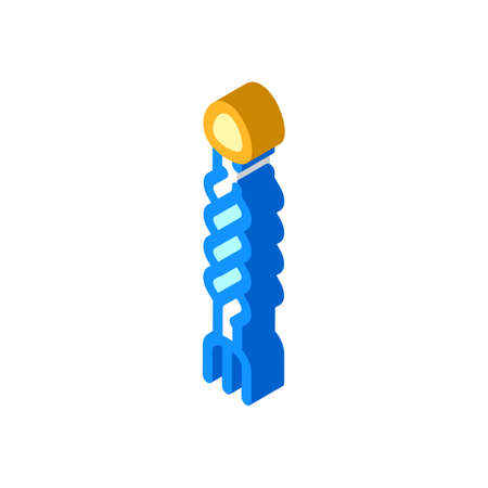 spoon with madler bartender isometric icon vector. spoon with madler bartender sign. isolated symbol illustrationのイラスト素材