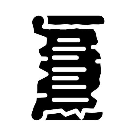 old recipe cooking glyph icon vector. old recipe cooking sign. isolated contour symbol black illustrationのイラスト素材