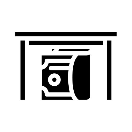 give bribe glyph icon vector. give bribe sign. isolated contour symbol black illustrationのイラスト素材