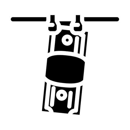 money laundered glyph icon vector. money laundered sign. isolated contour symbol black illustrationのイラスト素材