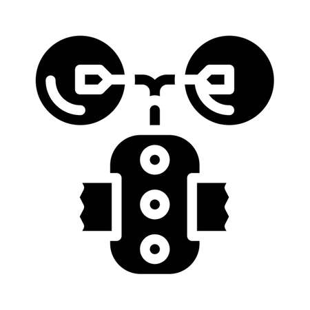stimulant device glyph icon vector. stimulant device sign. isolated contour symbol black illustrationのイラスト素材