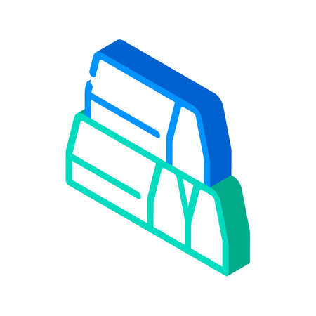 curbs building material isometric icon vector. curbs building material sign. isolated symbol illustrationのイラスト素材