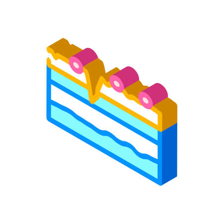 crack in paintwork isometric icon vector. crack in paintwork sign. isolated symbol illustrationのイラスト素材