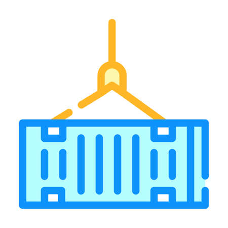 container logistics color icon vector. container logistics sign. isolated symbol illustrationのイラスト素材