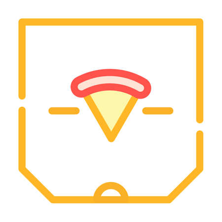 pizza box color icon vector. pizza box sign. isolated symbol illustrationのイラスト素材
