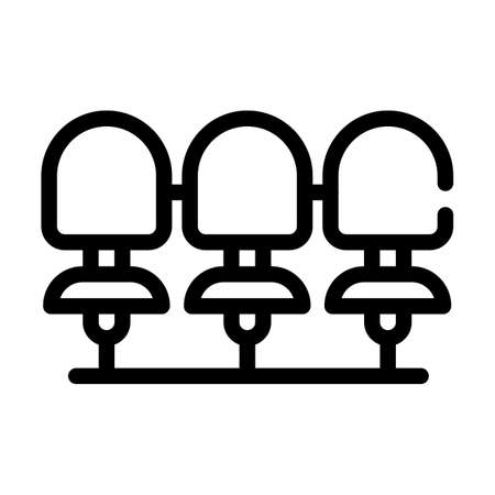 laundry service seats line icon vector. laundry service seats sign. isolated contour symbol black illustrationのイラスト素材
