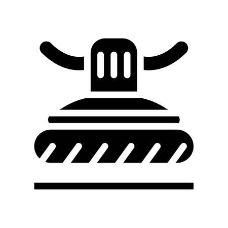 metal polishing glyph icon vector. metal polishing sign. isolated contour symbol black illustrationのイラスト素材