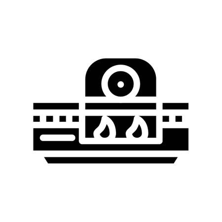 heat treatment glyph icon vector. heat treatment sign. isolated contour symbol black illustrationのイラスト素材